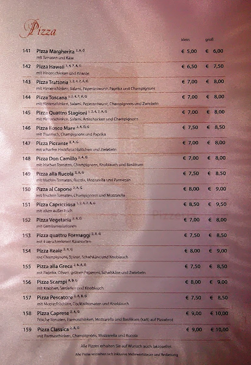 Menu Ristorante Pizzeria Da Franco-5